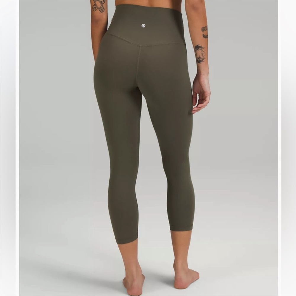 Lululemon Align High-Rise Crop 23” in olive green